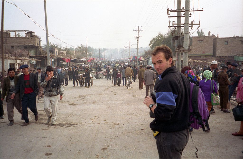 40 Kashgar Busy Street On The Way To Sunday Market 1993